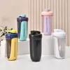 Botella de Agua Deportiva de Gran Capacidad 680ml Taza de Fresa Vaso Mezclador para Batidos de Proteínas con Báscula Plástico Fitness para Agua