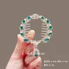 Novo Estilo Chinês Novo Clipe de Cabelo Bola de Flores Feminino Asas Borla Fivela de Rabo de Cavalo Parte de Trás da Cabeça Adorno de Cabelo