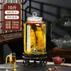 Garrafa de Licor Medicinal Selada de Alta Qualidade com Ginseng, Pote de Vidro Espessado com Bico, Garrafão de Vinho, Barril de Vinho, Recipiente Vazio