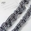 Encaje de Onda Tartán Falda Plisada Cinta de Adorno Puños de Muñeca Accesorios para Ropa Lazo DIY Accesorio para el Cabello Cinta de Tela