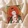 Pintura de Piedras Preciosas Hecha a Mano Thangka Accesorios de Joyería de Tara Verde Vida Pasada y Presente Dios Amarillo de la Riqueza Imagen Intercambiable Colgante Thangka
