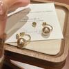Pendientes Marrones con Abalorios Alrededor de Diseño de Nicho Sentido de Alto Nivel Desmontables Dos Formas de Usar Pendientes para Mujer Combinan con Todo