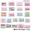 Patches Bordados Personalizados em Inglês de Venda Quente Transfronteiriça, Patches de Decoração de Roupas Estilo Slogan da Moda, Patches Bordados