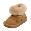 Botas de Nieve para Bebé con Forro de Felpa, Suela Suave, Zapatos Grandes de Algodón, Nueva Moda de Invierno, Cuello Peludo, Calientes, para Niños y Niñas, Zapatos para Caminar para Niños Pequeños