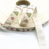 Cinto de algodão estampado com desenho animado de 1,5 cm de largura, tecido simples, faixa de tecido para embrulho, material de decoração para caixa de presente, 4,5 metros de comprimento