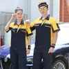 Conjunto de Ropa de Trabajo de Manga Corta Fina de Verano para Hombres y Mujeres, Tops Transpirables Resistentes al Desgaste de Media Manga, Uniformes Personalizados con Impresión para Talleres de Reparación de Automóviles
