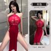 Lencería sexy para mujer, cheongsam sexy, pijama uniforme sin tentaciones, traje de batalla apasionado de pecho pequeño para 8406