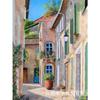Pintura al óleo estilo europeo de un pueblo junto al lago, Pintura de diamantes con cobertura total de diamantes, Nueva escena callejera vintage para decoración de sala de estar, Fábrica de punto de cruz con diamantes