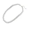 Colar de Pérolas Preguiçoso Estilo Francês para Mulheres, Estilo de Nicho de Luxo, Corrente de Clavícula Versátil, Exquisite Corrente de Pescoço Modelo de Ano Novo