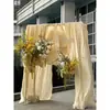 Marco de hierro forjado para bodas soporte de cortina de tela soporte para fondo de fotografía soporte de poste telescópico arco de pancarta marco de cortina de gasa