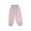 Roupas Infantis Nuomi Wanzi 2026 Outono Novo Calças Compridas para Meninas Versátil Patchwork Colorido Calças de Moletom Casuais com Pontos Coloridos