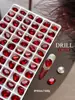 Rhinestones K9 de Base Puntiaguda en Rojo Ancora para Arte de Uñas, Decoraciones de Uñas de Lujo de Ángulo Recto Cuadrado con Forma de Corazón de Caña Alta al por Mayor