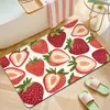Tapete de chão de terra de diatomáceas com frutas fresco e simples tapete para pés absorvente de água de banheiro tapete antiderrapante para box de chuveiro tapete de decoração de entrada capacho