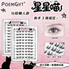 Nuevas Pestañas Postizas de Gato Estrellado, Suaves Universales Estilo Chino, Adecuadas para Principiantes, Pestañas Postizas Segmentadas de Racimo Único Estilo Chino