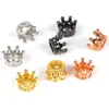 Cuentas de Zirconio con Incrustaciones de Cobre Colgantes de Corona Calados Grandes y Pequeños Collar Pulsera Colgante Hechos a Mano DIY Accesorios de Joyería Venta al por Mayor
