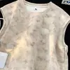Camiseta sin mangas tie-dye de verano 2026 para hombre, marca de moda americana de alta calle, estilo casual holgado de alta gama, chaleco de cuello redondo