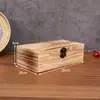 Caja Rectangular Simple de Madera de Paulownia con Tapa abatible Caja de Almacenamiento de Madera Empaque de Regalo Retro Caja de Madera