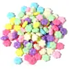 Plástico Macarrón Color Primavera Corazón Flor Agujero Recto Cuentas DIY Hecho a Mano Pulsera para Niños Materiales Accesorios