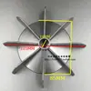 Motor monofásico aspa de ventilador plástico bomba de agua polipasto agujero D agujero AOL 15/18/20/22 agujero redondo placa grande ventilador de refrigeración