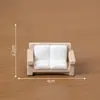 Sofá, mesa de café y gabinete de simulación de paisaje en miniatura - Accesorios decorativos DIY para casas de muñecas, adornos de mesa en miniatura
