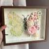 Día de San Valentín Chino Marco de Fotos con Forma de Mariposa de Diamante Eterno Adorno Kit de Materiales DIY Regalo de Cumpleaños Hecho a Mano para Amigos