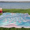 Esterilla de playa transfronteriza de secado rápido, repelente al agua y a prueba de humedad, esterilla de picnic para exteriores, manta de camping