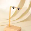 Brincos Redondos Clássicos de Trevo da Sorte com Gotejamento de Óleo para Mulheres, Design Único, Brincos Versáteis de Flor de Cinco Folhas Retrô