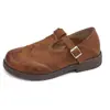 Zapatos Pequeños de Cuero Estilo Británico para Mujer, Talla Grande, Nuevo Modelo Primavera 2026, Punta Redonda, Huecos, Retro, Talla Grande, Mocasines de Uso Bidireccional