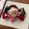Accesorios Navideños para el Cabello de Oso Retro Texturizado Diadema para Niña Peineta de Lazo Hecha a Mano Adorable Cuernos Diadema para Niños