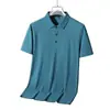 Mercadorias de Fujian camiseta polo de seda gelo sem marca masculina manga curta verão nova chegada lapela gola social marca da moda