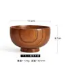 Ensaladera Natural China de Madera para Niños y Adultos Tazón de Arroz Tazón de Madera Maciza Grande y Pequeño Tazón para Sopa Tazón para Fideos Vajilla para el Hogar