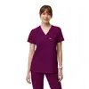 Traje de quirófano más vendido transfronterizo, traje liso de manga corta con cuello en V para quirófano dental con leggings