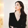Louis Liu Yifei mismo collar cadena de clavícula animal serpiente europea y americana traje de collar pulsera de metal pesado de alta calidad