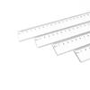 Regla de plástico transparente engrosada de 20 cm (8 pulgadas) de un pie para estudiante, enseñanza, medición, comercio exterior, exportación transfronteriza