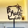 Cartão de bolo de acrílico estilo ins transfronteiriço, proposta de festa de aniversário de casamento, suprimentos para bolo, plug-in