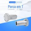 Fixadores de Aço Carbono Galvanizado Porca Tipo T Carcaça Redonda Pode Ser Personalizado Não Padrão Tipo T Hexagonal Externo Furo Redondo Porca Acessórios