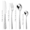 Set de Cubiertos Gruesos con Patrón de Roca de Acero Inoxidable 304 de Gama Alta, Nuevo Set Creativo de Cuchillo, Tenedor y Cuchara para Hotel, Lujo Ligero para Restaurantes Occidentales