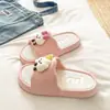 Sandalias de verano de dibujos animados desmontables para mujer, ligeras de EVA con suela plana, cómodas para usar en interiores y exteriores, chanclas para estudiantes