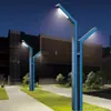 Luminária de Pátio em Perfil de Alumínio Solar em Forma de 7 Lâmpada de Rua para Jardim Externo Comunitário Impermeável Externa 3,5m Quadrada Lâmpada de Paisagem