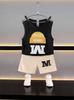 Nuevo Traje de Verano para Niños para Niños Estilo Verano para Niños de Talla Pequeña y Mediana Deportivo Chaleco sin Mangas Ropa Exterior Shorts Casuales Conjunto de Dos Piezas