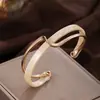 Pulsera Geométrica Asimétrica de Apertura Más Vendida Transfronteriza, Pulsera de Lujo Accesible Retro, Pulsera de Diseño Personalizado de Nicho para Mujeres