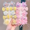 Horquilla de tela con lazo de princesa súper hada, horquilla de flores, accesorios para el cabello de niñas, pinza para el flequillo, pinza para el cabello para niñas