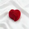 Venta al por mayor de fábrica Boda de alta gama Propuesta Confesión Amor Tela de terciopelo Caja de embalaje para joyería Caja para anillos