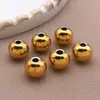 Aço Inoxidável Dourado Pequenas Contas Redondas Transferência Brilhante Contas Espaçadoras Contas Artesanais Contas Soltas Pulseira Colar DIY Acessórios de Joias