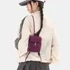 Nova bolsa de cordão estilo coreano mini mochila para homens e mulheres, moda nicho ins bolsa de cordão com zíper de uso duplo transversal
