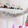 Atacado Decoração de Natal Transfronteiriça Fitas de Lantejoulas Folha Larga Tiras Coloridas Fitas de Lantejoulas para Árvore de Natal 2m Celebração de Casamento