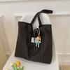 Bolsa de Hombro Cruzada 2026 Verano Nuevo Estilo Simple Color Sólido Fresco Artístico Retro Estilo Bosque para Mujer Bolso de Lona Tote