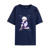 Nueva Camiseta de Algodón Puro de Manga Corta con Cuello en V de Talla Grande para Hombre y Mujer, Estilo Cazador a Cuadros Transfronterizo, Verano Europa y América