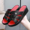 Fornecimento de Fábrica Chinelos com Fundo Soprado e Cabeça Redonda Moda Feminina Confortáveis Respiráveis Sapatos Femininos Sandálias Casuais com Salto de Plástico