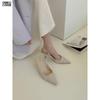 Sapatos Soltos Sem Costas Ins Novos Sandálias de Bico Fino de Salto Alto Primavera e Verão Trendy 2023 Boca Rasa